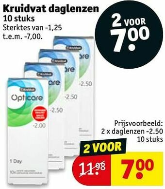 Kruidvat Daglenzen -2.50 aanbieding