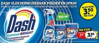Kruidvat Dash vlekverwijderaar poeder en spray aanbieding