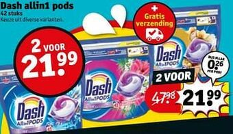 Kruidvat Dash allin1 pods aanbieding