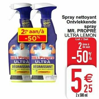 Cora Spray nettoyant ontvlekkende spray mr. propre ultra lemon aanbieding