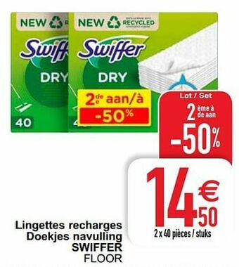 Cora Lingettes recharges doekjes navulling swiffer floor aanbieding
