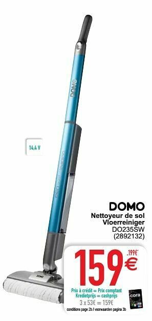 Domo elektro nettoyeur de sol vloerreiniger do235sw