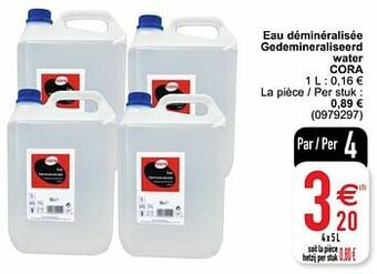 Cora Eau déminéralisée gedemineraliseerd water cora aanbieding