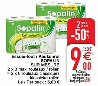Essuie-tout - keukenrol sopalin sur mesure