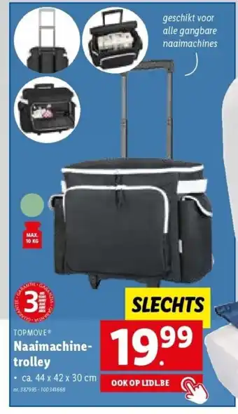 Lidl Topmove naaimachinetrolley 44 x 42 x 30 cm nr. 387995 - 100341668 aanbieding