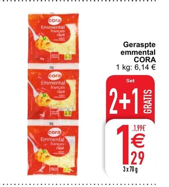 Cora Geraspte emmental aanbieding
