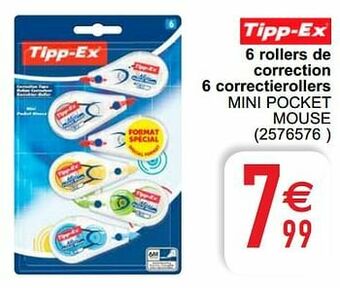 Cora 6 rollers de correction 6 correctierollers mini pocket mouse aanbieding