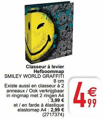 Classeur à levier hefboommap smiley world graffiti