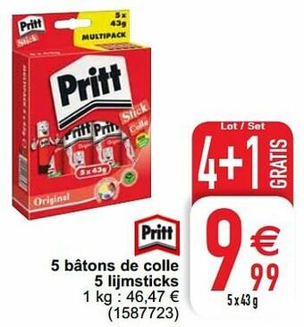 Cora 5 bâtons de colle 5 lijmsticks aanbieding