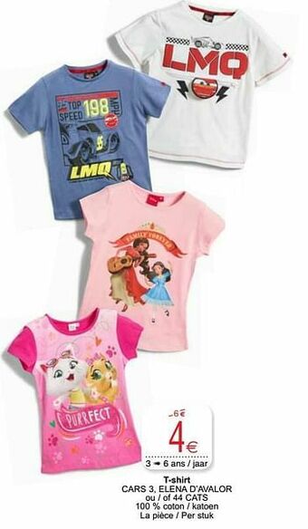 T-shirt cars 3, elena d’avalor ou - of 44 cats