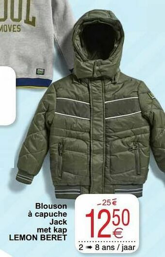 Cora Blouson à capuche jack met kap lemon beret aanbieding