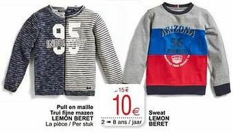 Cora Pull en maille trui fijne mazen lemon beret aanbieding