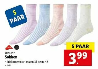 Lidl Sokken aanbieding