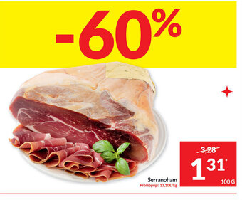 Intermarché Serranoham 100g aanbieding