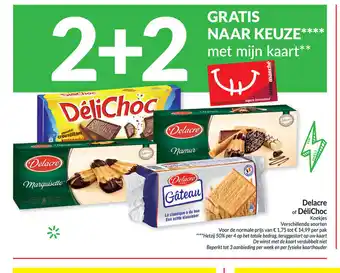 Intermarché Delacre of delichoc 2 + 2 gratis naar keuze aanbieding