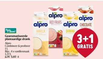Delhaize Gearomatiseerde plantaardige drank alpro aanbieding