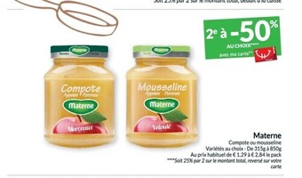 Intermarché Materne aanbieding