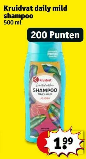 Kruidvat Kruidvat daily mild shampoo aanbieding