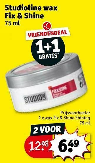 Kruidvat Wax fix + shine shining aanbieding