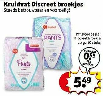 Kruidvat Discreet broekje large aanbieding