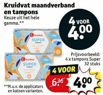 Kruidvat Tampons super aanbieding