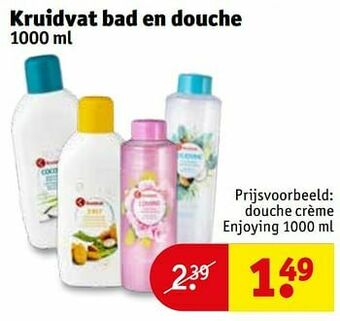 Kruidvat Douche crème enjoying aanbieding