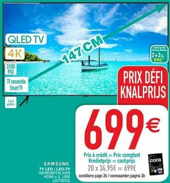 Cora Samsung tv led - led-tv qe58q60talxxn aanbieding