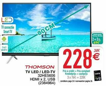 Cora Thomson tv led - led-tv 32he5606 aanbieding