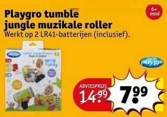Kruidvat Playgro tumble jungle muzikale roller aanbieding