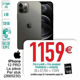 Cora Apple iphone 12 pro aanbieding