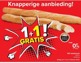 Carrefour Market Wit stokbrood 250g aanbieding