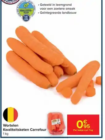 Carrefour Market Wortelen kwaliteitsketen 1kg aanbieding
