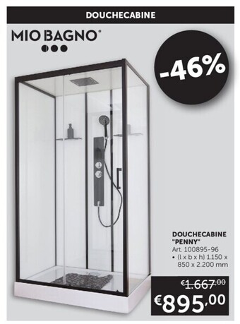 Zelfbouwmarkt Douchecabine penny aanbieding