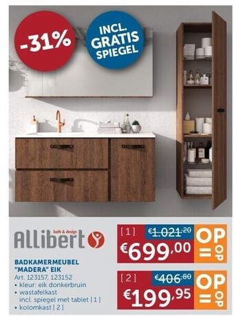 Zelfbouwmarkt Badkamermeubel “madera” eik aanbieding