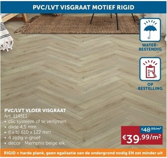 Zelfbouwmarkt Pvc/lvt vloer visgraat aanbieding