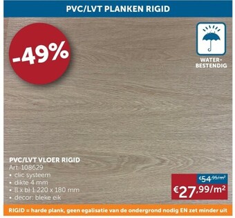 Zelfbouwmarkt Pvc/lvt vloer rigid aanbieding
