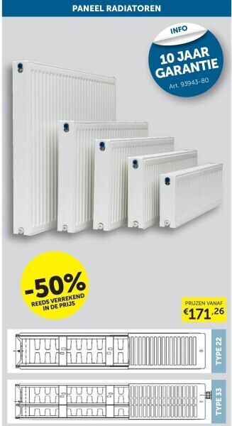 Zelfbouwmarkt Paneel radiatoren aanbieding