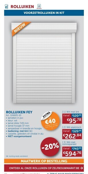 Zelfbouwmarkt Rolluiken fey aanbieding