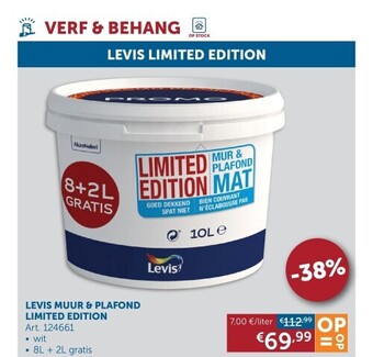 Zelfbouwmarkt Levis muur & plafond limited edition aanbieding