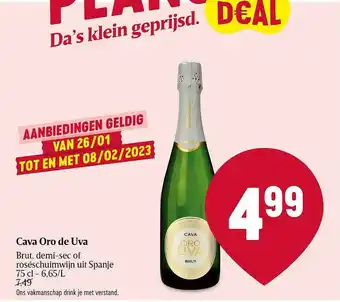 Delhaize Cava oro de uva aanbieding