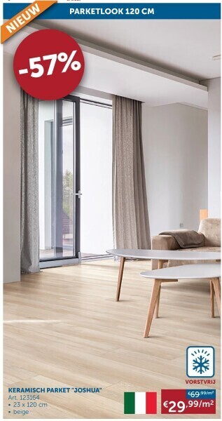 Zelfbouwmarkt Keramisch parket joshua aanbieding