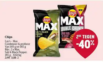 Delhaize Chips lay's max aanbieding