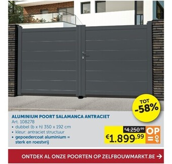 Zelfbouwmarkt Aluminium poort salamanca antraciet aanbieding