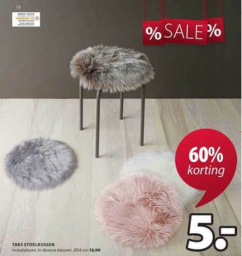 Jysk Taks stoelkussen aanbieding