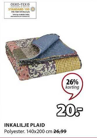 Jysk Inkalilje plaid aanbieding