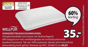 Jysk Vongsen traagschuimkussen aanbieding