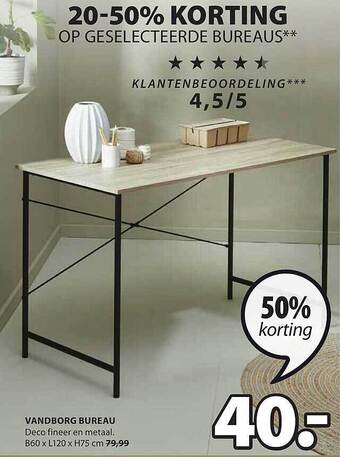 Jysk Vandborg bureau aanbieding