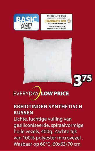 Jysk Breidtinden synthetisch kussen aanbieding