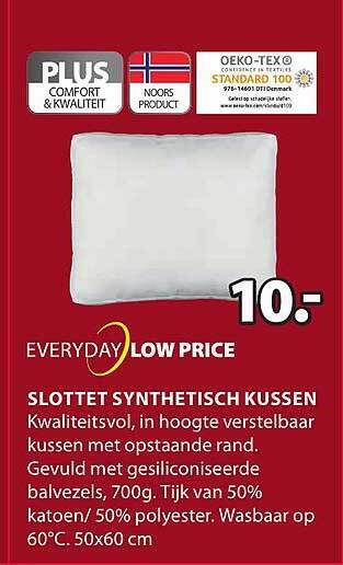 Jysk Slottet synthetisch kussen aanbieding
