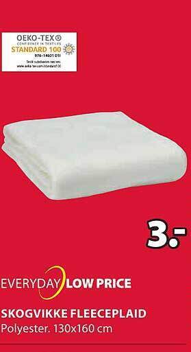 Jysk Skogvikke fleeceplaid aanbieding